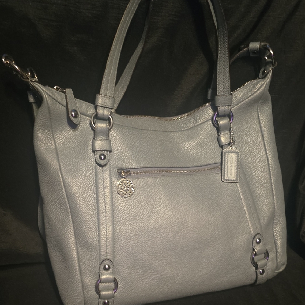 Coach Blue Leather Shoulder Bag